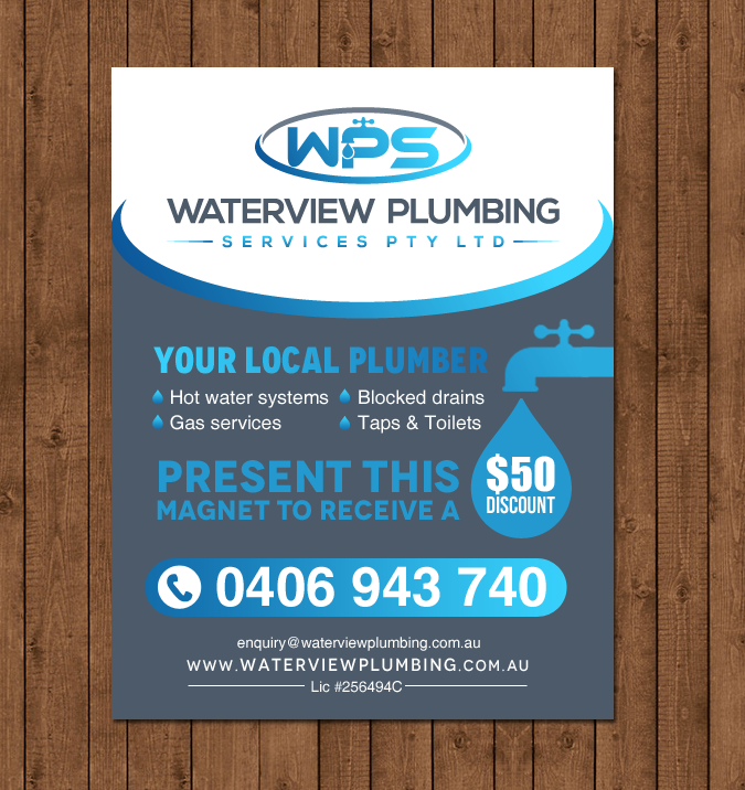 Business Card Design by chandrayaan.creative for waterview plumbing | Design #19120236