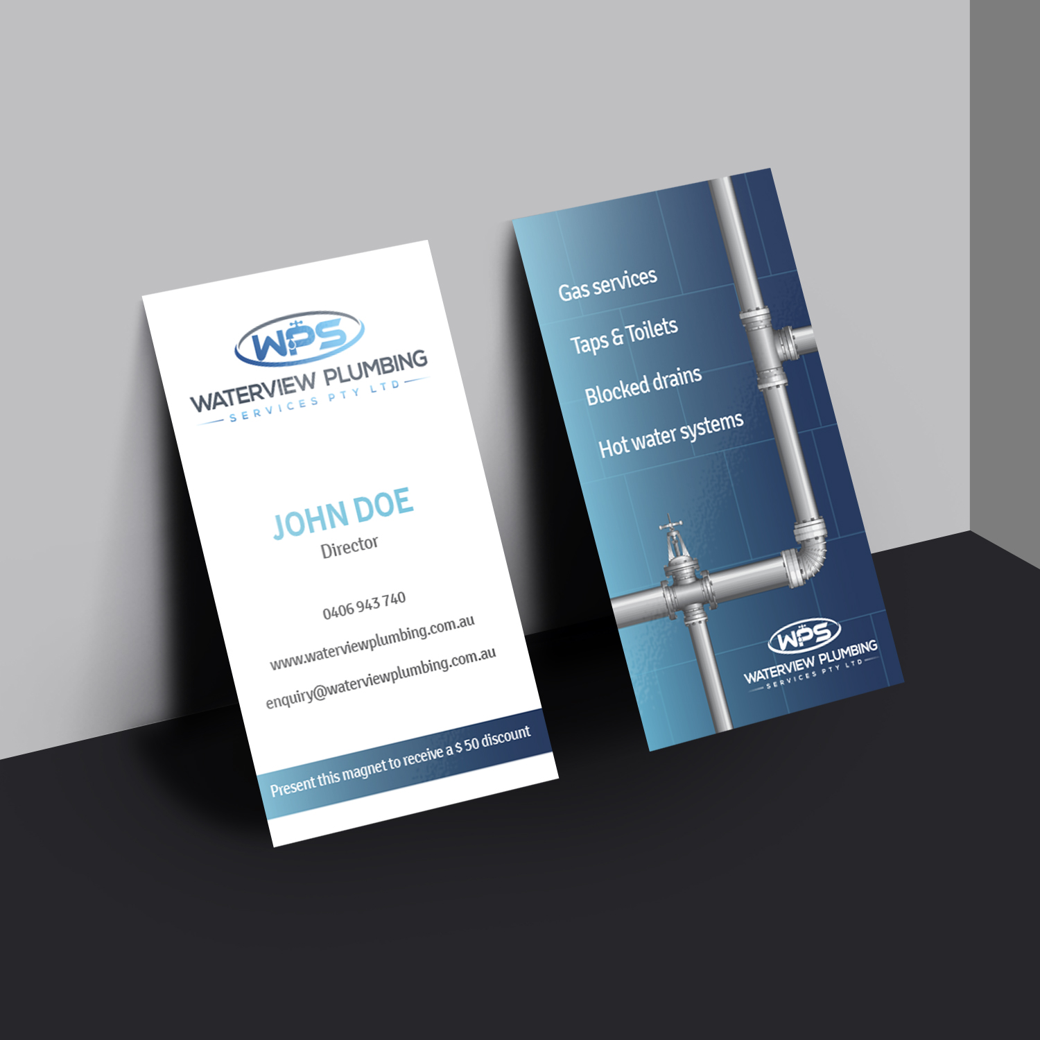 Visitenkarten-Design von Creative Jiniya für waterview plumbing | Design #19117085