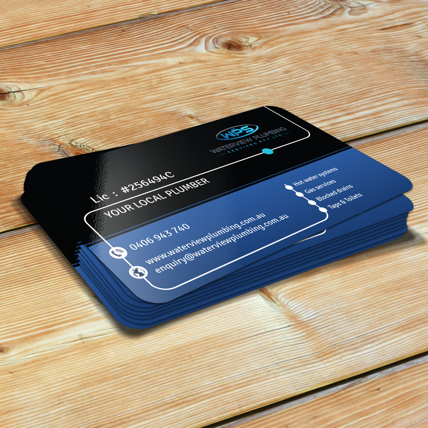 Visitenkarten-Design von Creative Jiniya für waterview plumbing | Design #19117086