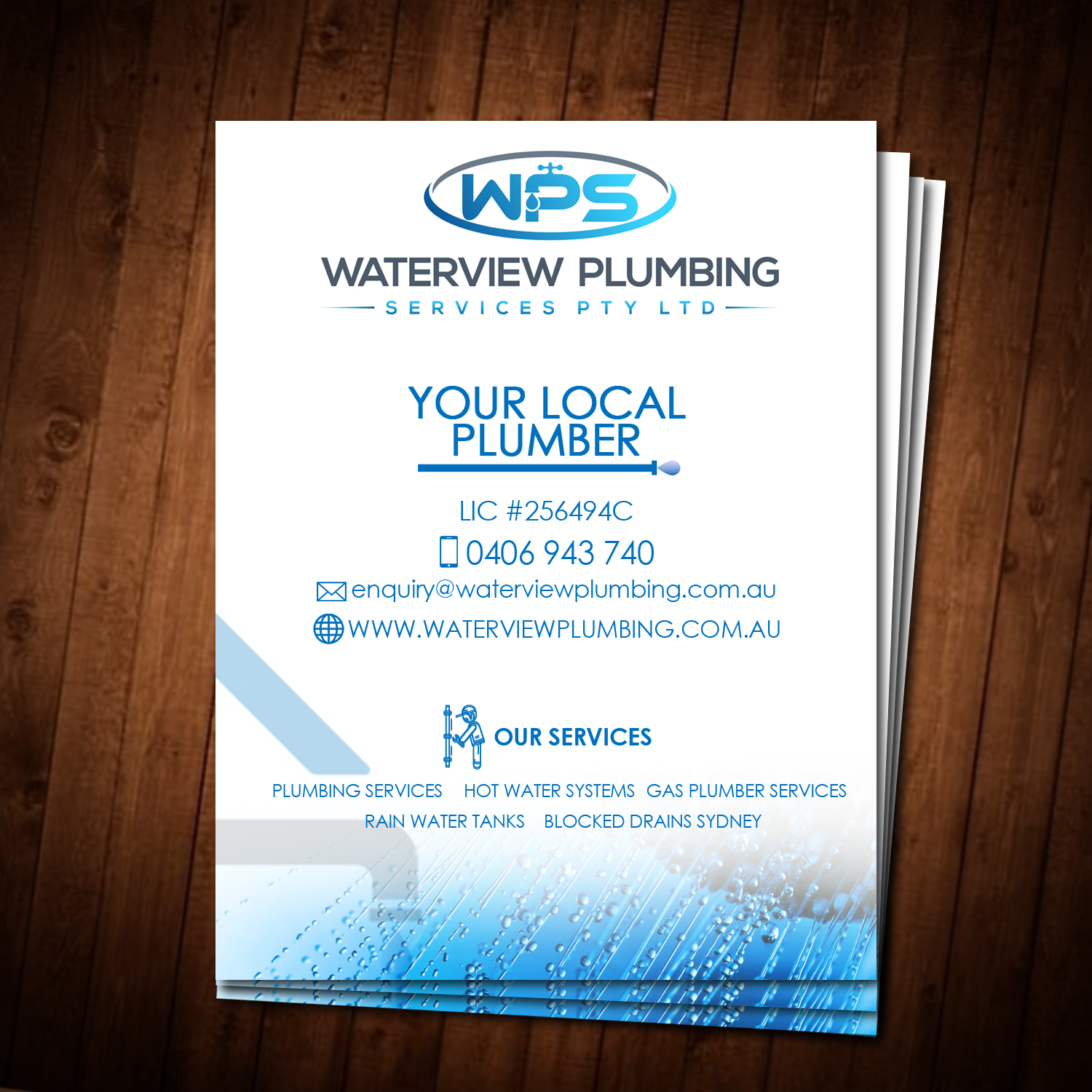 Design de Carte de Visite par design88 pour waterview plumbing | Design #19113313