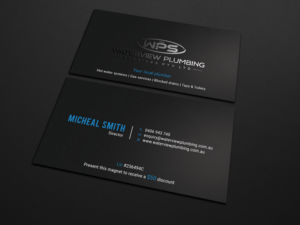 Design de Carte de Visite par Tripti Ranjan Gain pour waterview plumbing | Design : #19110937