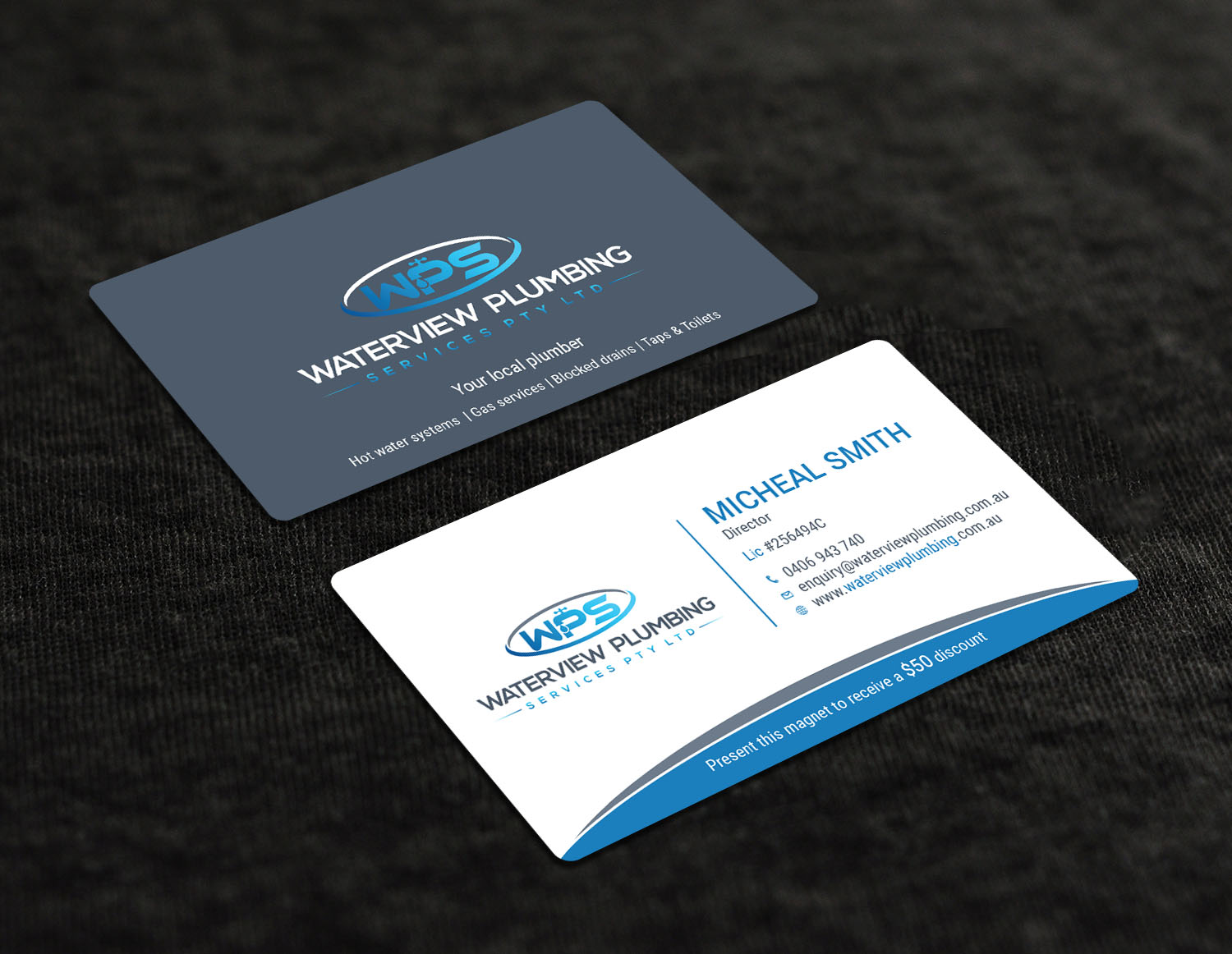 Visitenkarten-Design von Tripti Ranjan Gain für waterview plumbing | Design #19110940