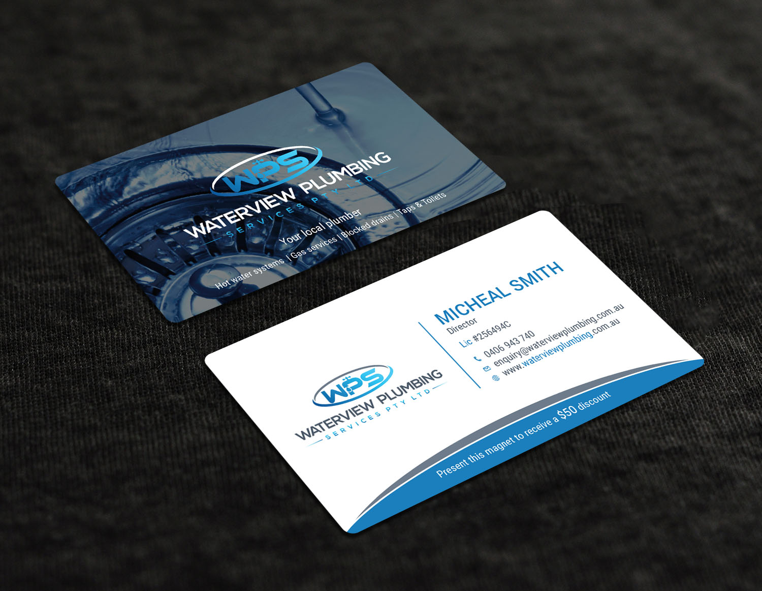 Visitenkarten-Design von Tripti Ranjan Gain für waterview plumbing | Design #19110941
