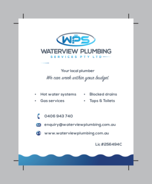 Diseño de Tarjeta de Presentación por Muhammad Imran 3 para waterview plumbing | Diseño: #19118904