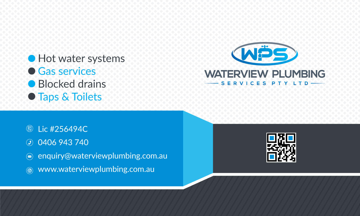 Business Card Design by Touhidmunna 10 for waterview plumbing | Design #19126384