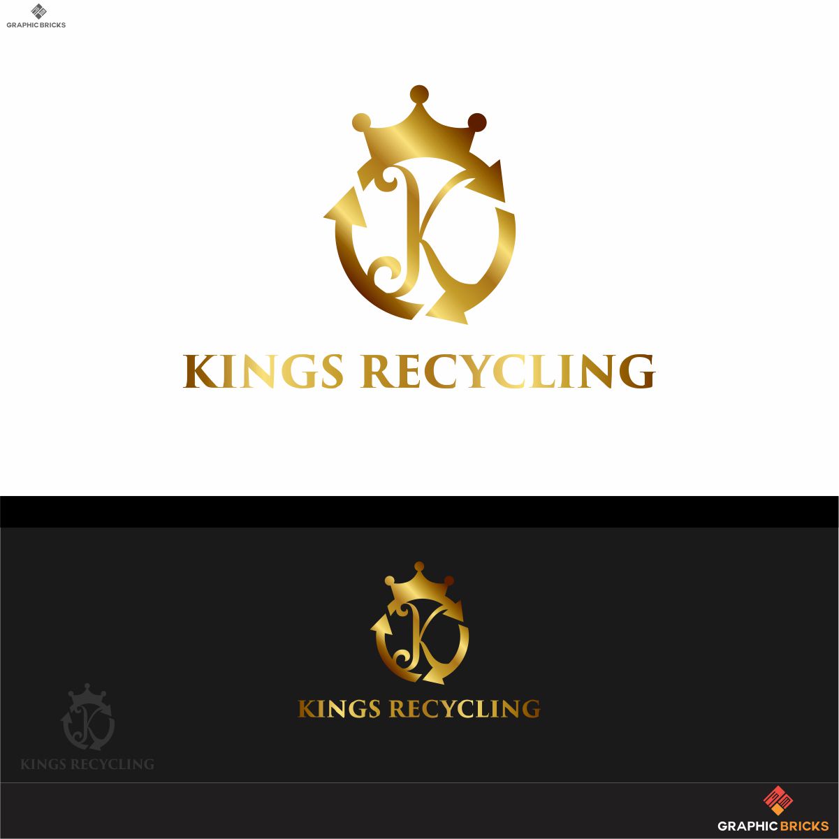 Logo Design by Graphic Bricks for Kings recycling  | Design #19116887