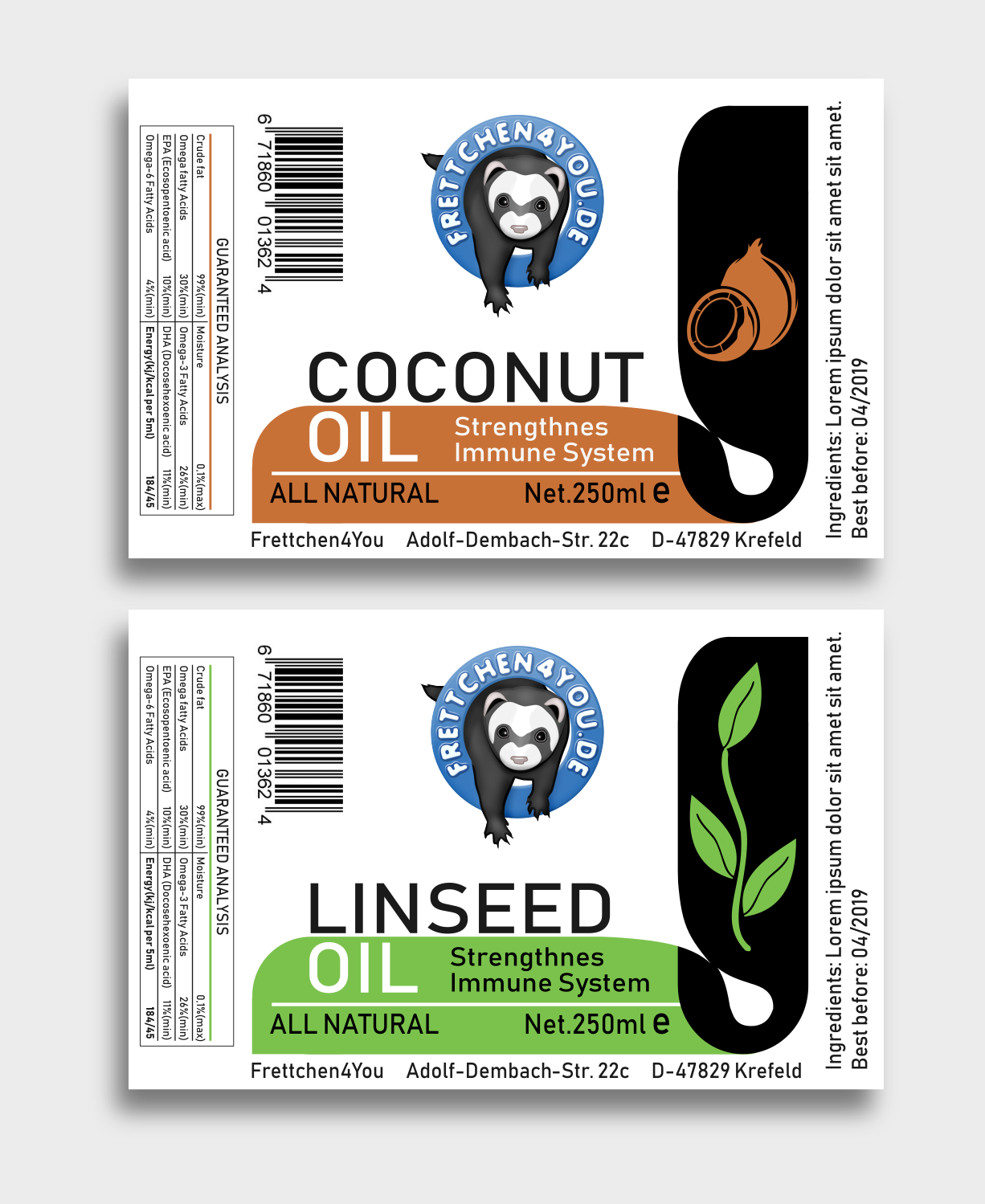 Label Design by Giovanni for Frettchen4You | Design #19229913