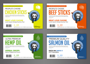 Pet Nutrition Label Design for different Oil and Treats | Diseño de Etiqueta por SAI DESIGNS