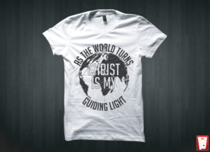 Christ is my guiding light | Diseño de Camiseta por Taho Design