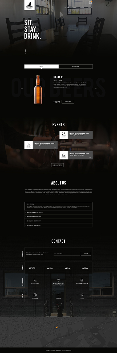 Design Wordpress par Minkimoto pour Black Lab Brewing  | Design #19183488