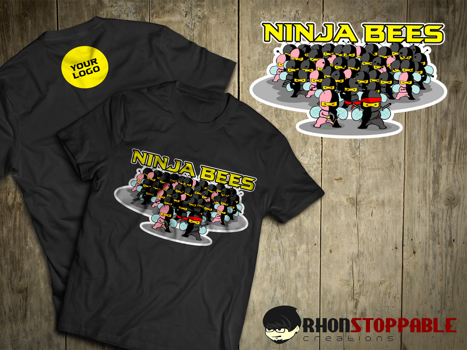 T-shirt Design by RhonStoppable for BeeNinja | Design #19144617