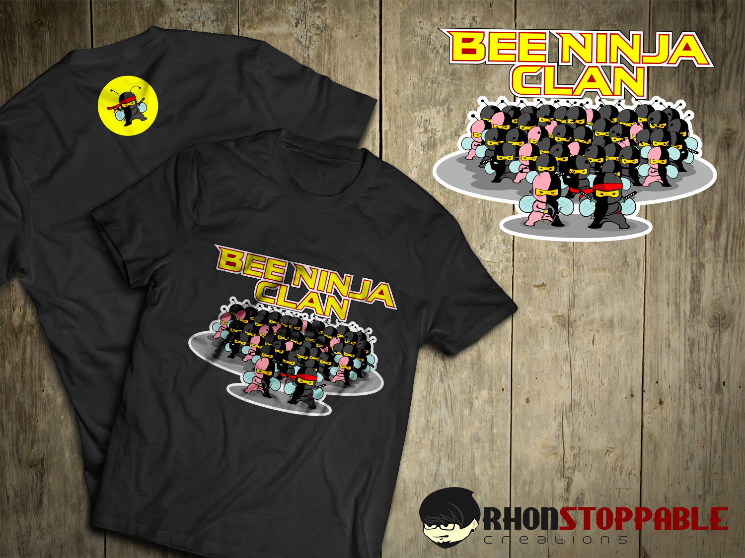 T-shirt Design by RhonStoppable for BeeNinja | Design: #19147073
