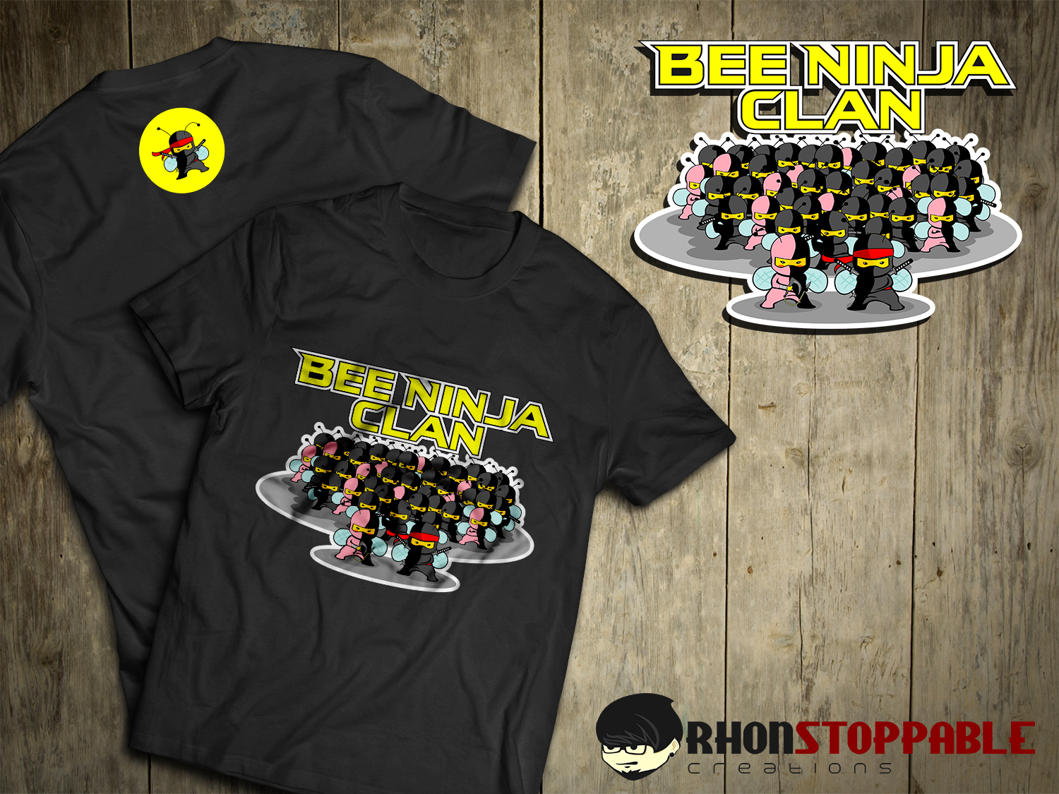 T-shirt Design by RhonStoppable for BeeNinja | Design #19147262