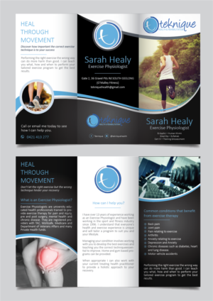 Diseño de Flyer por alex989 para Teknique Health & Rehabilitation | Diseño: #19190996