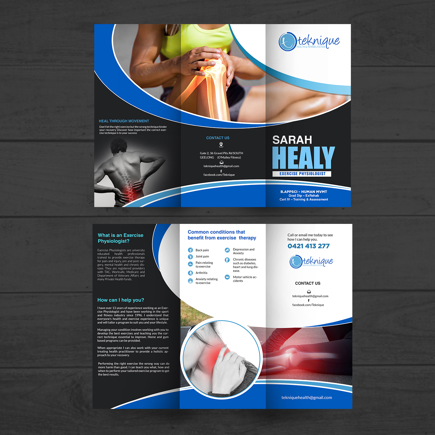Flyer Design by debdesign for Teknique Health & Rehabilitation | Design #19180846
