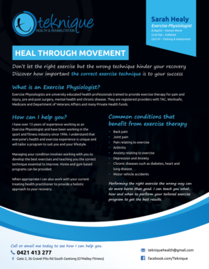 Exercise Physiologist needs a Brochure | Flyer Design by sun_design