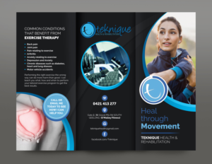 Diseño de Flyer por rkailas para Teknique Health & Rehabilitation | Diseño: #19177529