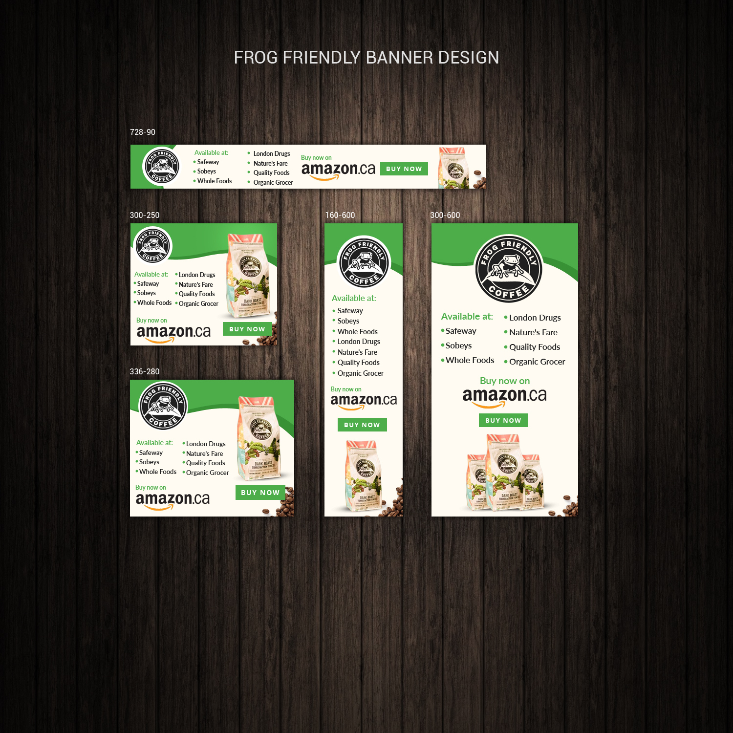 Diseño De Banner Publicitario por Pd Work para Frog Friendly Coffee | Diseño #19148744