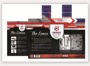 The Conex - Toolbox Wrap for holding vehicle hitches | Diseño de Empaque por SAI DESIGNS