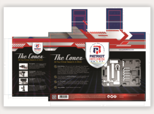 The Conex - Toolbox Wrap for holding vehicle hitches | Packaging Design by SAI DESIGNS