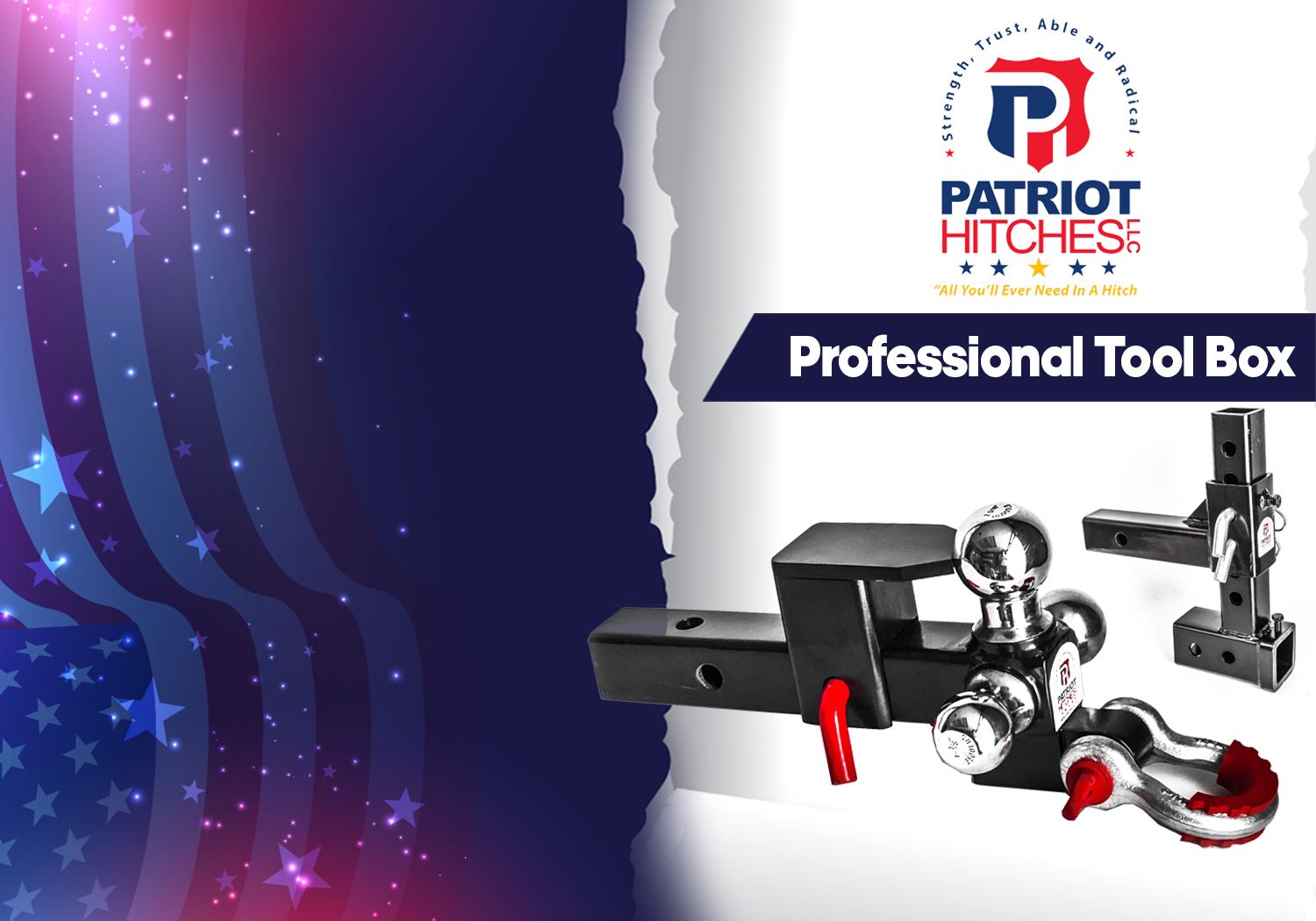 Verpackungs-Design von Amigo12 2 für Patriot Hitches, LLC | Design #19151982