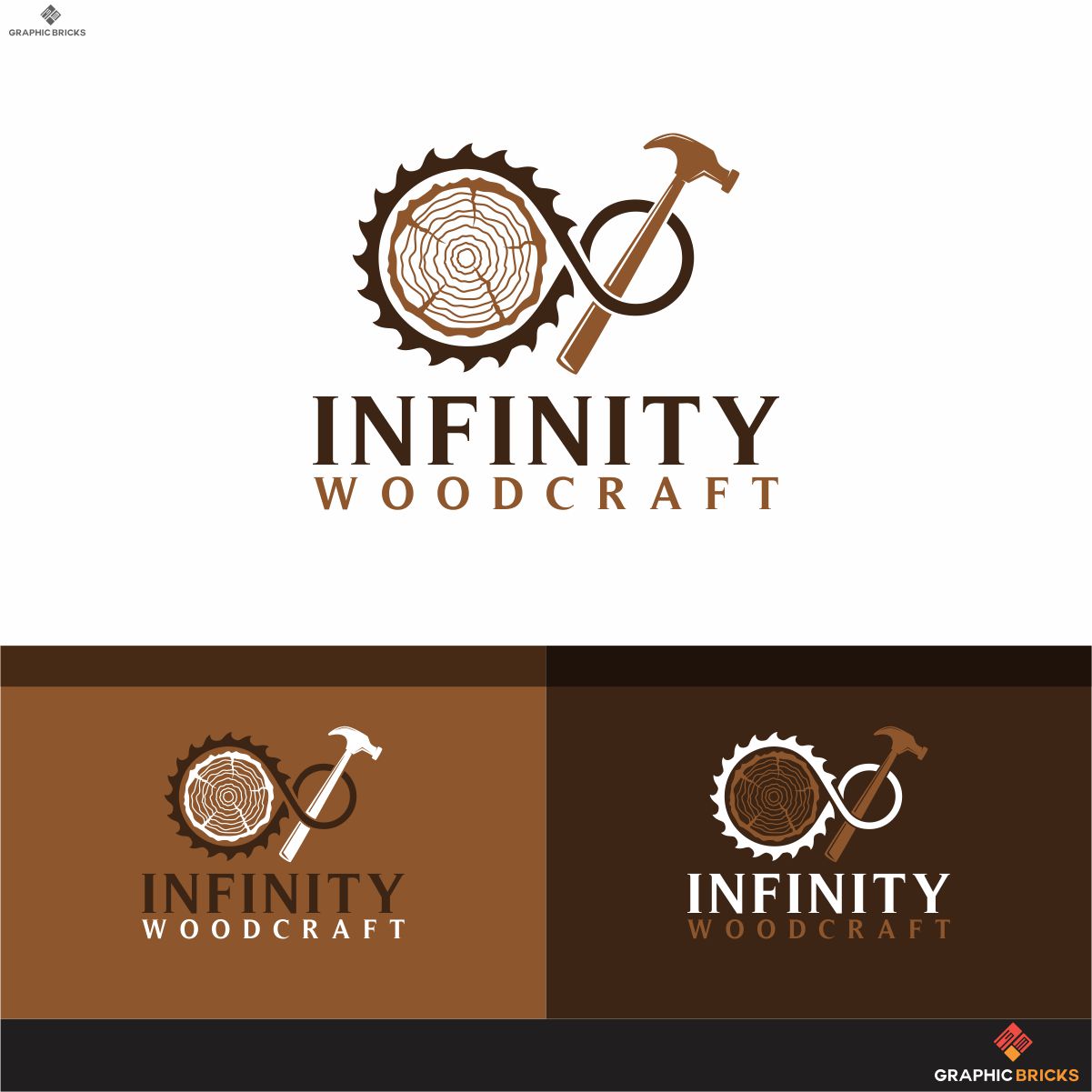 Logo Design by Graphic Bricks for Infinity Woodcraft | Design #19134500