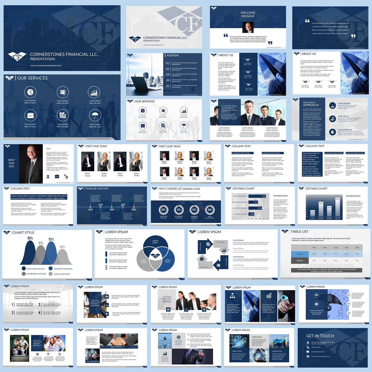 Design de PowerPoint par MelHD pour Cornerstones Financial LLC | Design #19190832