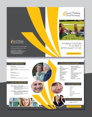 Psychology practice - information brochure/flyer - half A4 page folded (4 sides) | Flyer Design by Achiver
