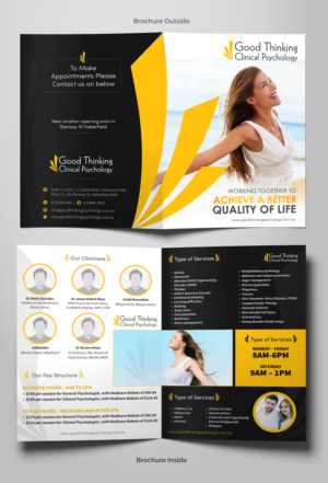 Psychology practice - information brochure/flyer - half A4 page folded (4 sides) | Flyer Design by SAI DESIGNS
