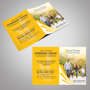 Psychology practice - information brochure/flyer - half A4 page folded (4 sides) | Flyer Design by TuktukiShree