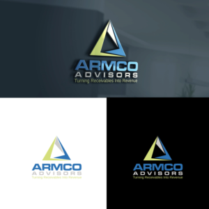 underneath the ARMCO triangle logo, spell out the words ARMCO Advisors.  The tagline is, 