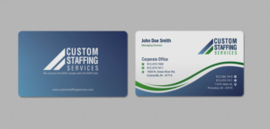 Business Card Design by INDIAN_Ashok for Custom Staffing Services | Design: #19146523