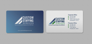 Business Card Design by INDIAN_Ashok for Custom Staffing Services | Design: #19146535