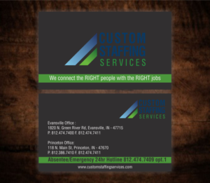 Business Card Design by yadavsushil for Custom Staffing Services | Design #19201346