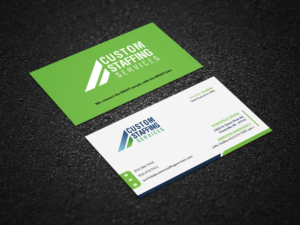 Visitenkarten-Design von Pointless Pixels India für Custom Staffing Services | Design: #19143040