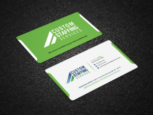 Visitenkarten-Design von Pointless Pixels India für Custom Staffing Services | Design: #19147531