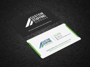 Visitenkarten-Design von Pointless Pixels India für Custom Staffing Services | Design: #19147534