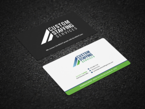 Visitenkarten-Design von Pointless Pixels India für Custom Staffing Services | Design: #19147598