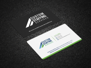 Visitenkarten-Design von Pointless Pixels India für Custom Staffing Services | Design: #19147659
