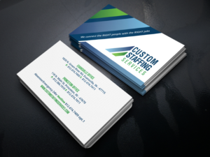 Business Card Design by JK18 for Custom Staffing Services | Design: #19161991