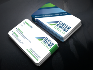 Business Card Design by JK18 for Custom Staffing Services | Design #19163206