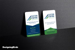 Visitenkarten-Design von Designing Birds für Custom Staffing Services | Design: #19148844