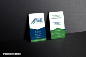 Visitenkarten-Design von Designing Birds für Custom Staffing Services | Design: #19149859