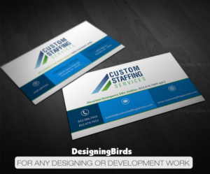 Visitenkarten-Design von Designing Birds für Custom Staffing Services | Design: #19154139