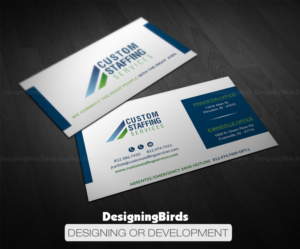 Visitenkarten-Design von Designing Birds für Custom Staffing Services | Design: #19154902