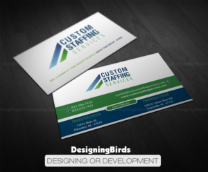 Visitenkarten-Design von Designing Birds für Custom Staffing Services | Design: #19155061