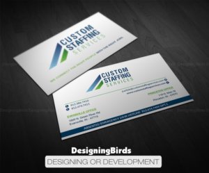 Visitenkarten-Design von Designing Birds für Custom Staffing Services | Design: #19155217
