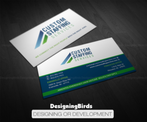 Visitenkarten-Design von Designing Birds für Custom Staffing Services | Design: #19155280