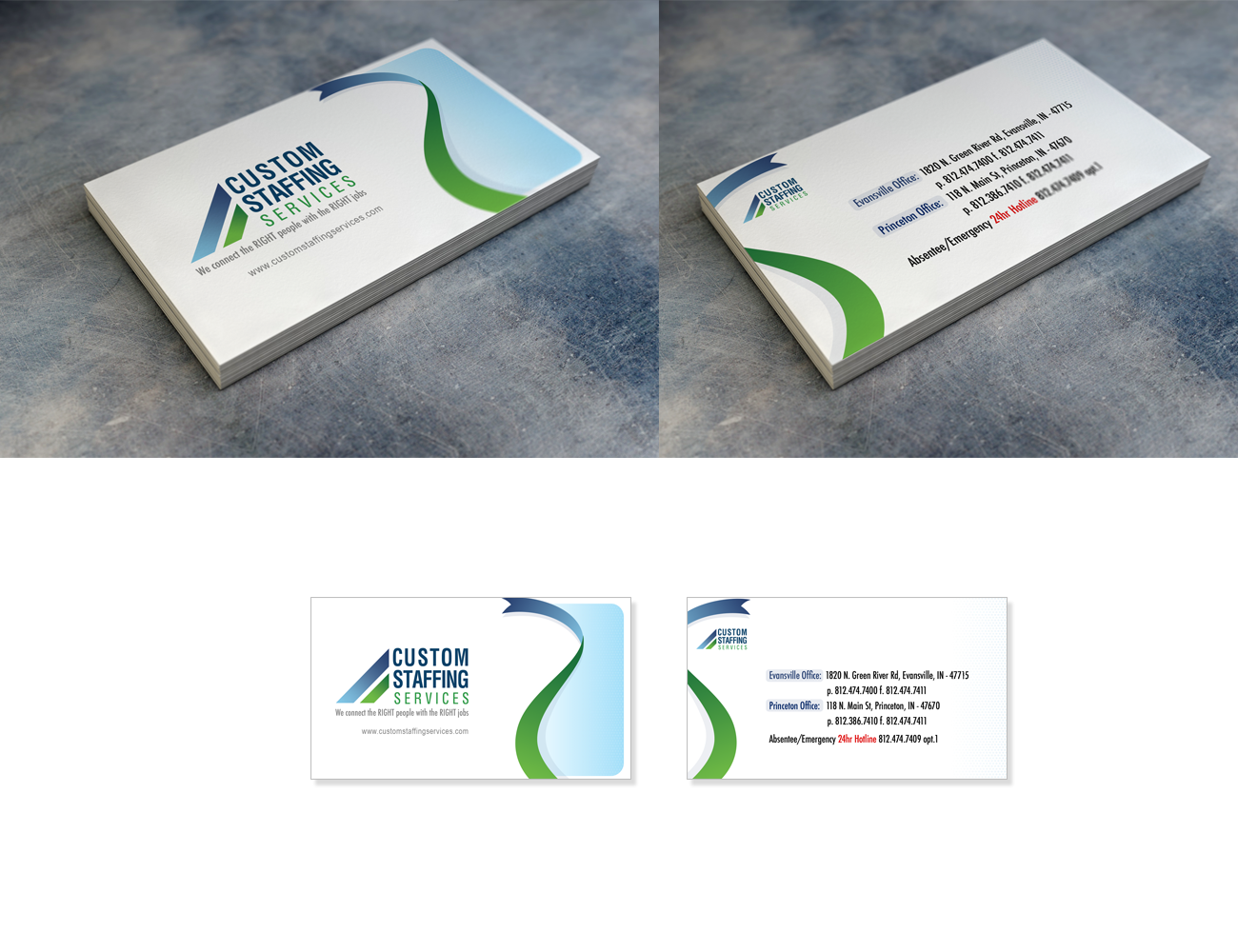 Design de Carte de Visite par Akhter Rasool pour Custom Staffing Services | Design #19145671