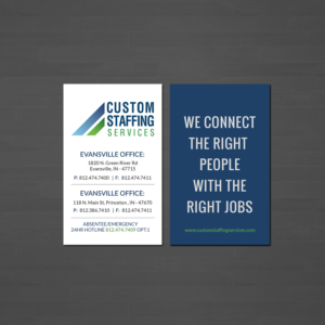 Business Card Design by Creations Box 2015 for Custom Staffing Services | Design #19153193